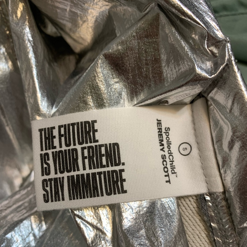 NWOT Limited Edition Chrome Hoodie designed by Jeremy Scott, Size Small - Picture 4 of 6